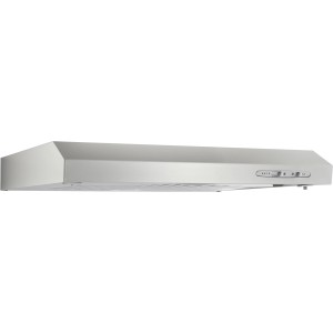 PKM Unterbau-Dunstabzugshaube UBH5000H2, silberfarben, aus Stahlblech, mit Schiebeschalter.