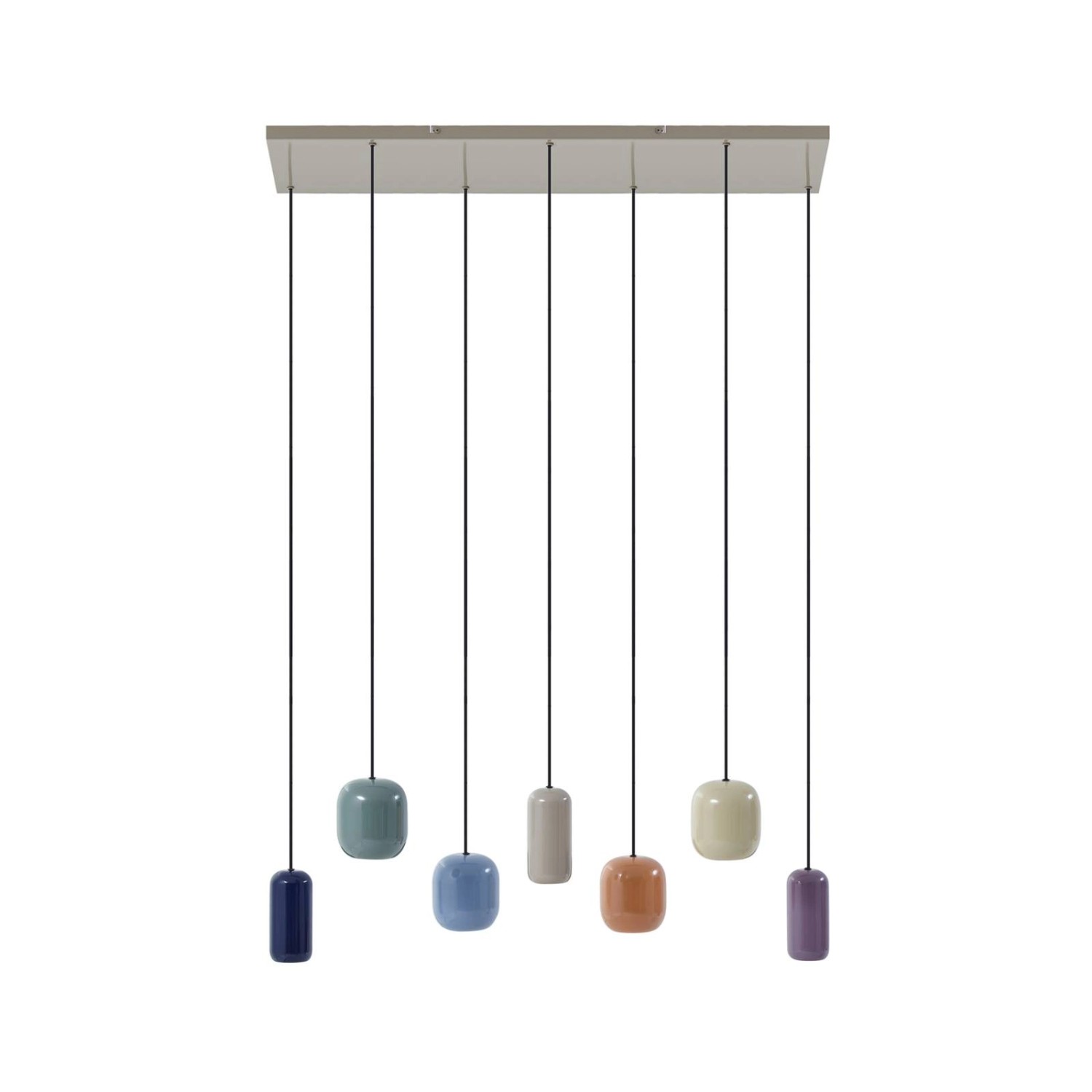 Lucande Pendelleuchte Narion 10019952 Design Modern aus Metall 7-flammig GU10 Wohnzimmerleuchte