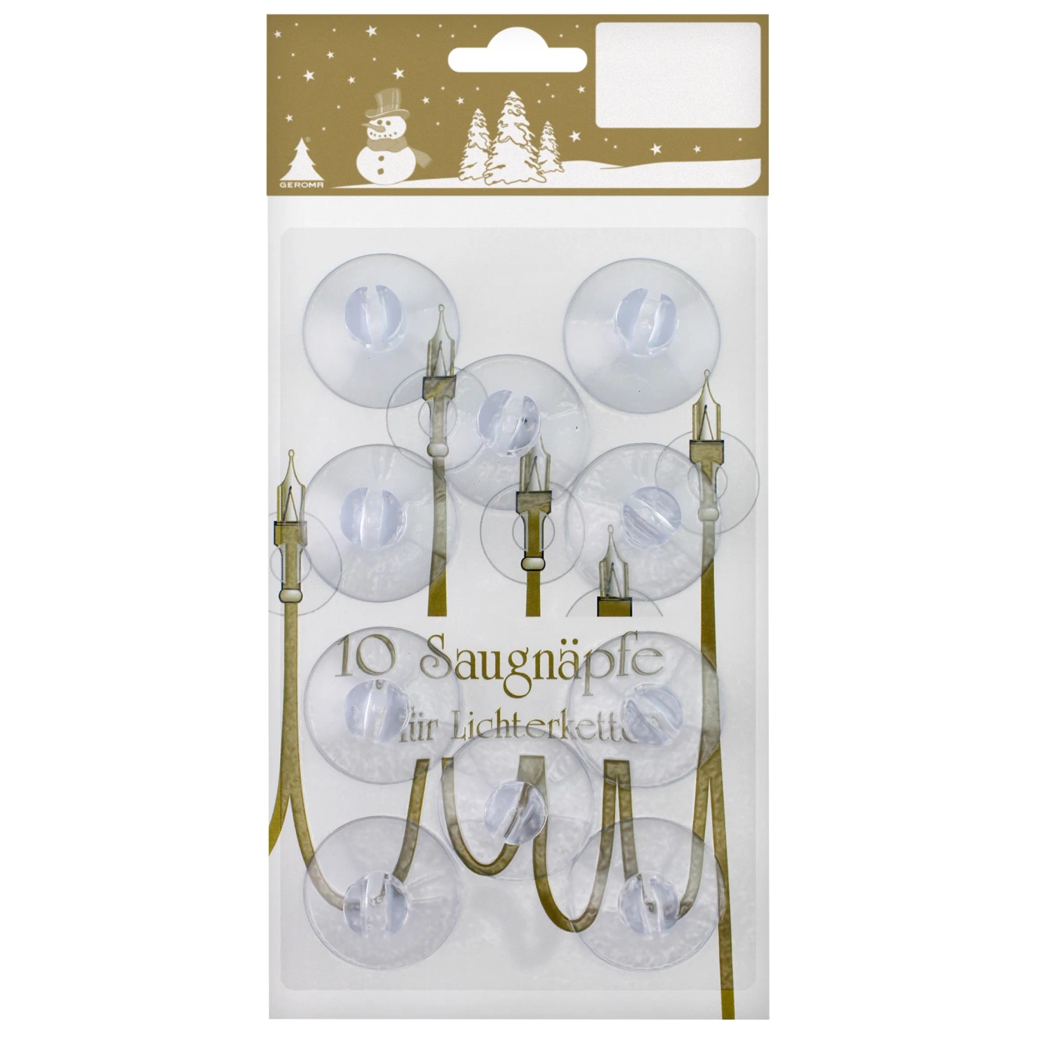 10 Saugnäpfe für Lichterketten