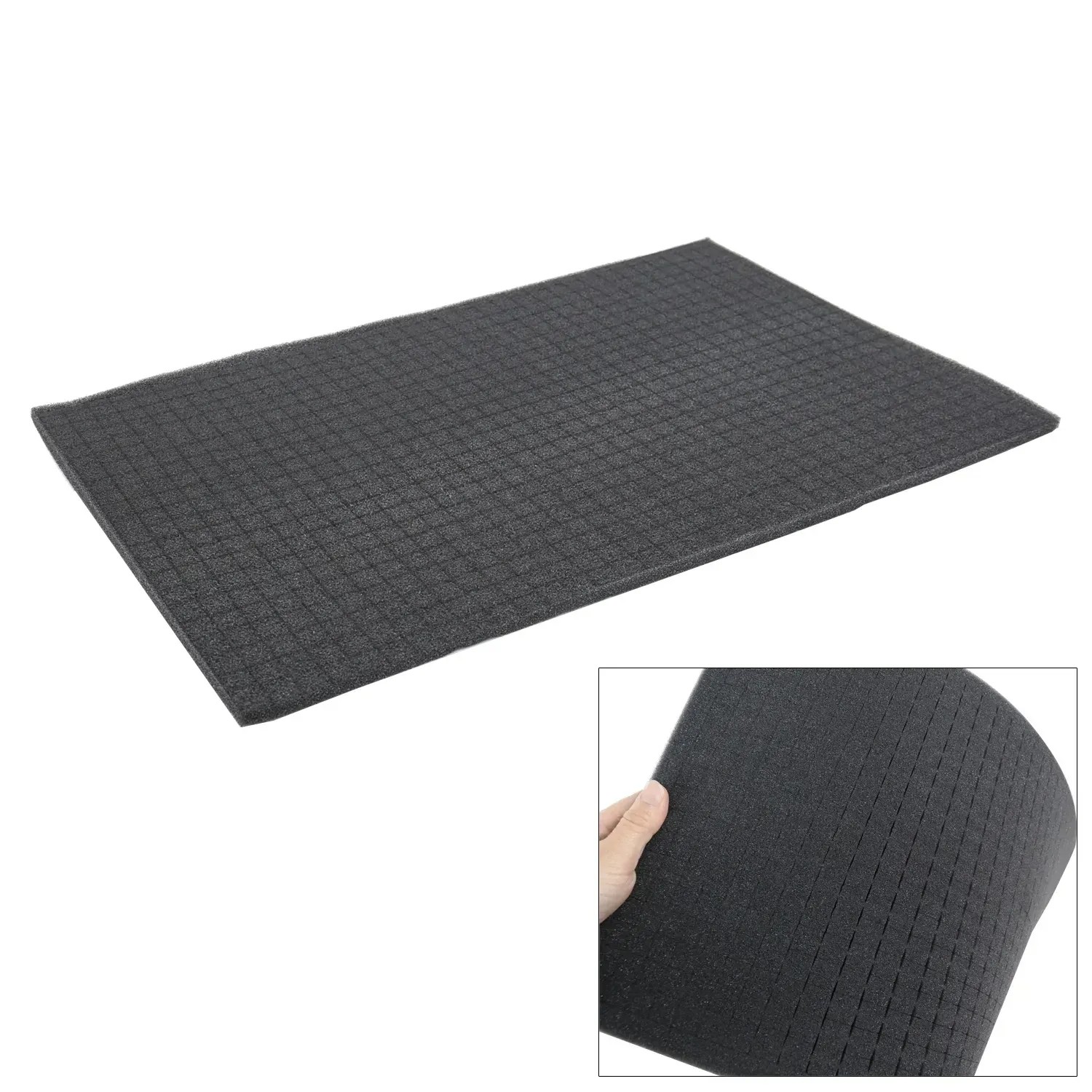 HMF 1456-10 Rasterschaumstoff Würfelschaum 345 x 550 mm Double-Size Koffereinlage Tabletop Höhe 10 mm