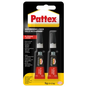 Pattex Sekundenkleber-Set Flüssig 2,5 g Farblos 2 Stück