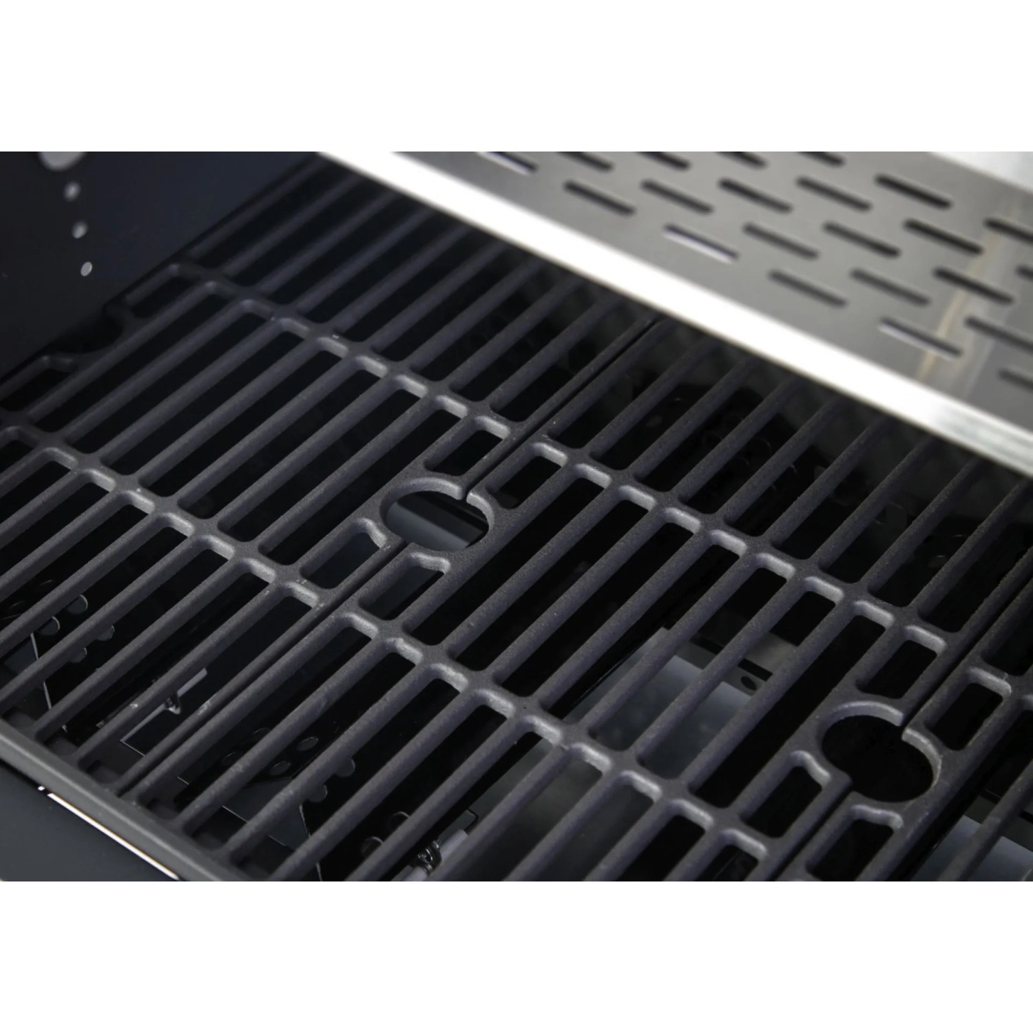 Detailaufnahme des gusseisernen Grillrosts vom El Fuego Gasgrill San Angelo.