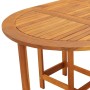 Gartentisch aus Akazienholz, oval, 130x90x72 cm. Ideal für Garten und Terrasse.