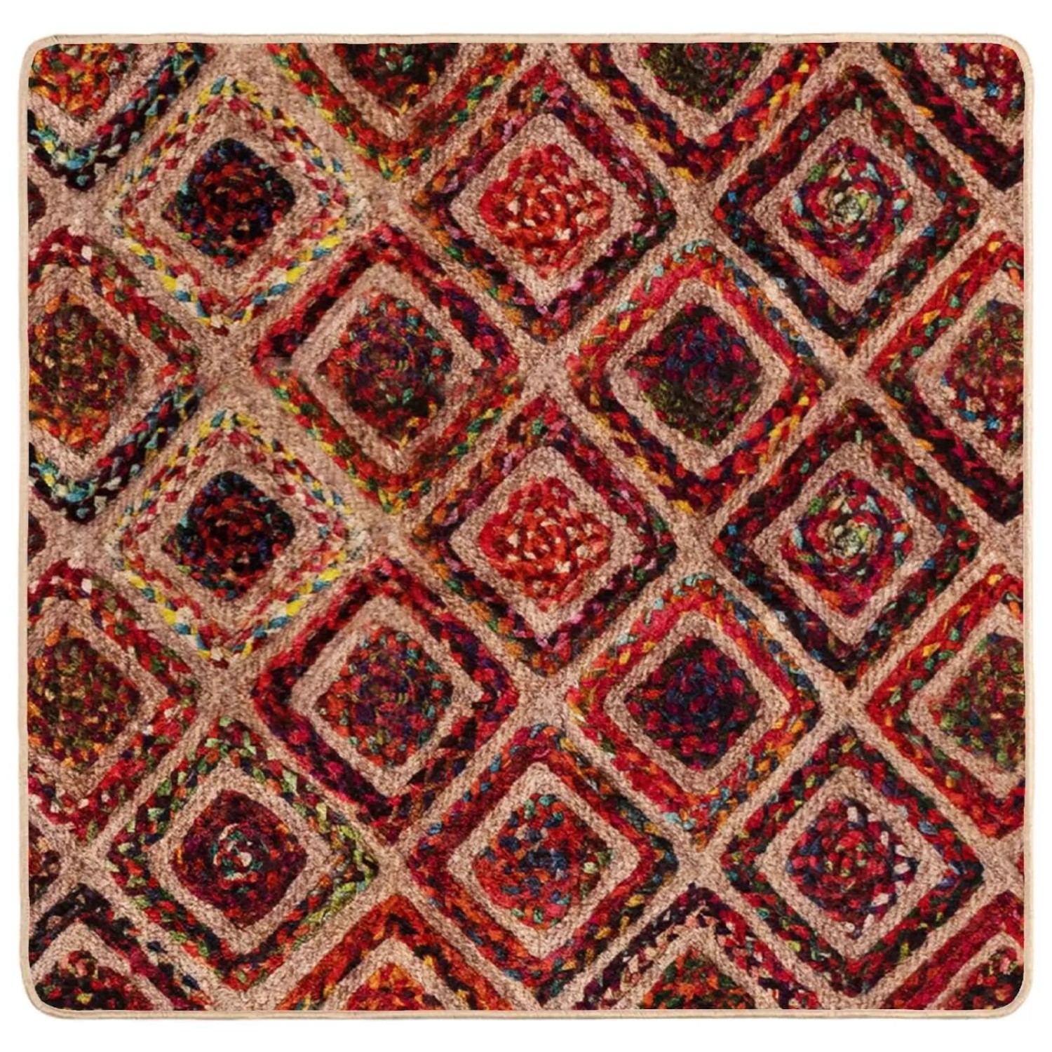 vidaXL Teppichläufer MARSA Mehrfarbig 100 x 100 cm Polyester und PVC 42023270