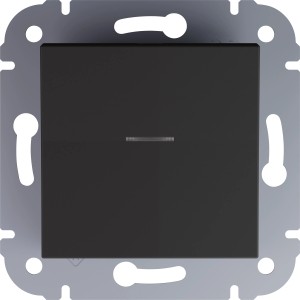 Schwarzer, matter Taster Neutral Vilma für Schalter & Taster Installation.