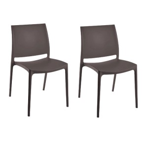KMND Stuhl Emma Dunkelbraun 2er Set 20871