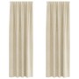 vidaXL Vorhänge 2 Stk Creme 140 x 260 cm Samt 4107187