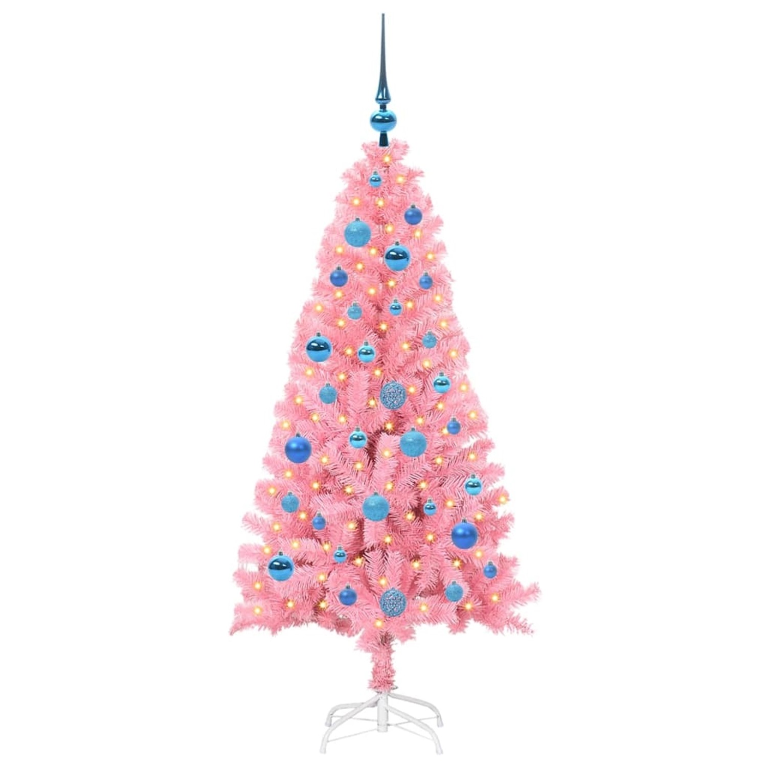 vidaXL Weihnachtsbaum mit 150 LEDs mit Ständer Rosa 150 cm PVC 3396423