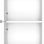 Offener, weißer Held Möbel Midischrank Monza, 40 cm breit, mit drei Einlegeböden.