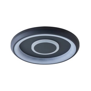 Lindby LED Smart Home Deckenlampe Lynden 10013314 Dimmbar in Schwarz 1-flammig Wohnzimmerleuchte