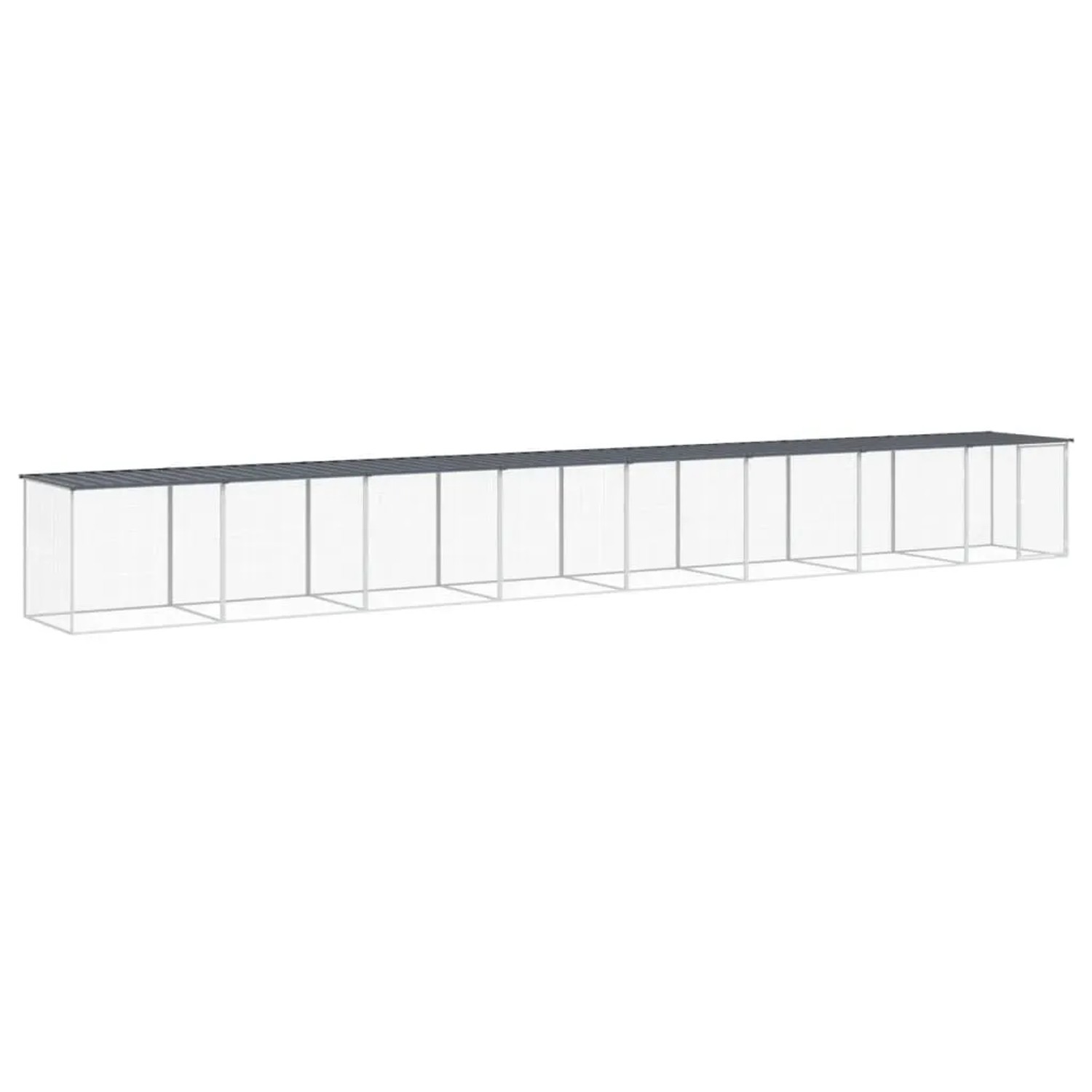 vidaXL Hühnerkäfig mit Dach Anthrazit 803x98x90 cm Verzinkter Stahl