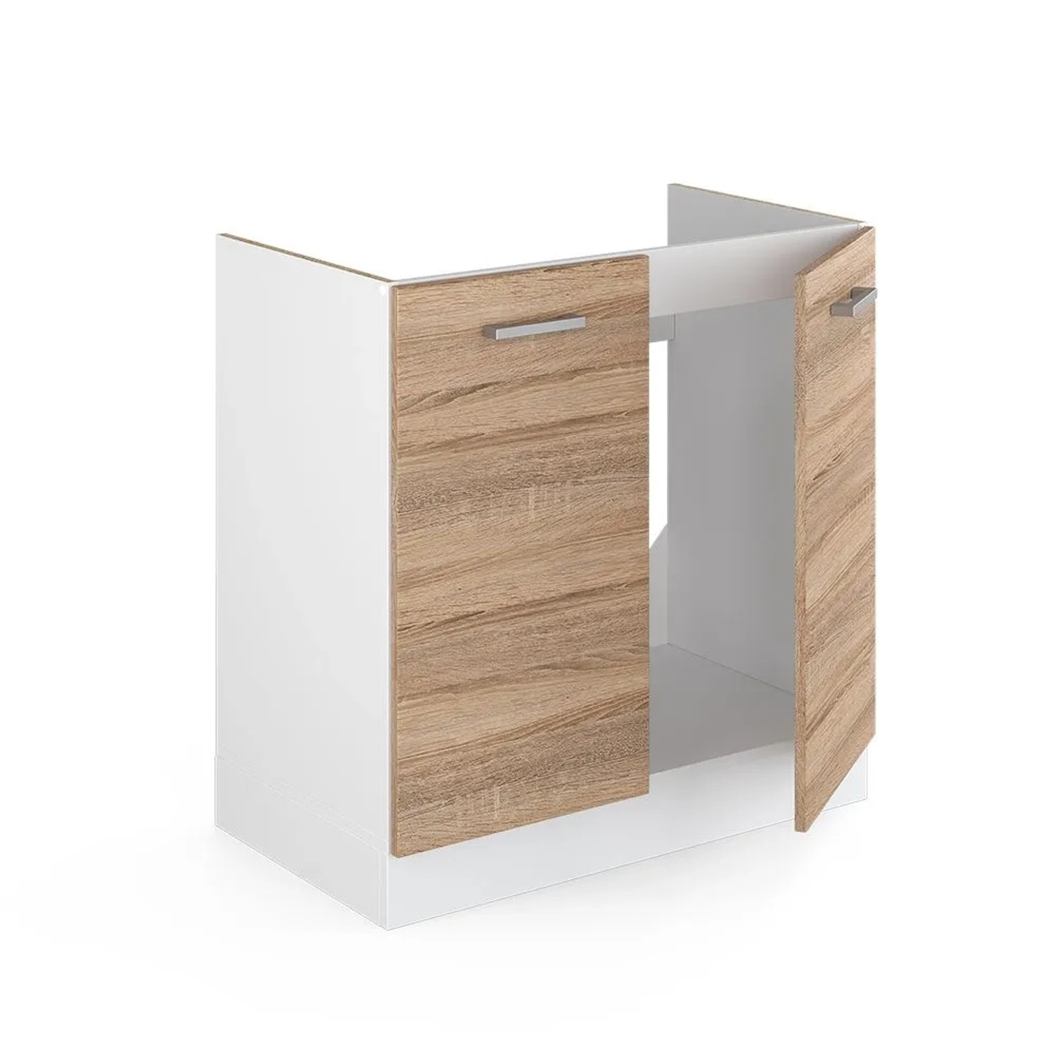Vicco Spülenschrank R-Line 80 cm mit Arbeitsplatte Eiche Sonoma/Weiß kaufen bei OBI