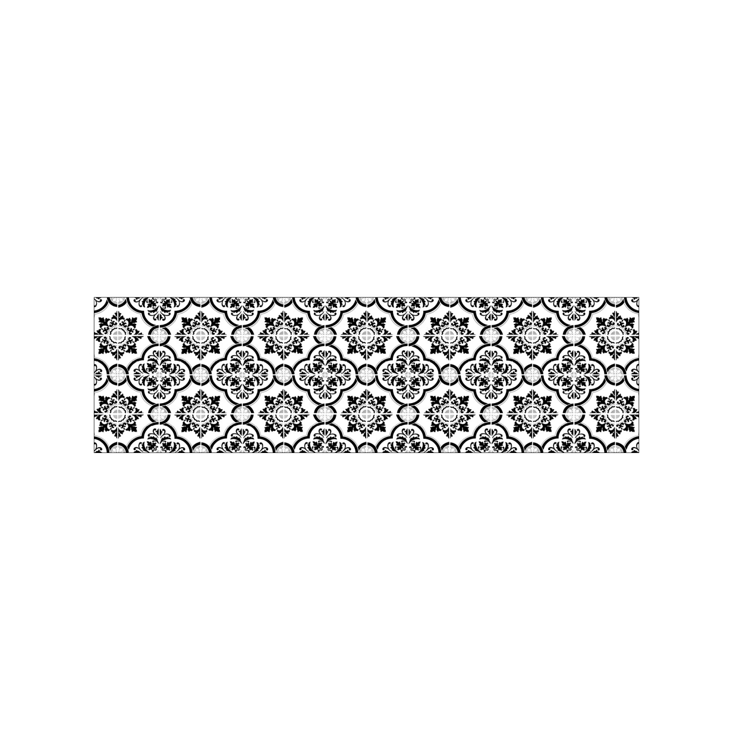 MySpotti Küchenrückwand Profix Cucina Elena Fliese 210 x 60 cm Schwarz-Weiß