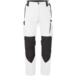 Kübler Pulse Bundhose Power, weiß/anthrazit, Gr. 58. Arbeitskleidung mit verstärkten Knien und vielen Taschen.