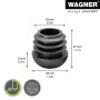 Wagner Möbelgleiter EH 0054, schwarz, Ø 2,5cm, 4er-Set für Stahlrohrmöbel.