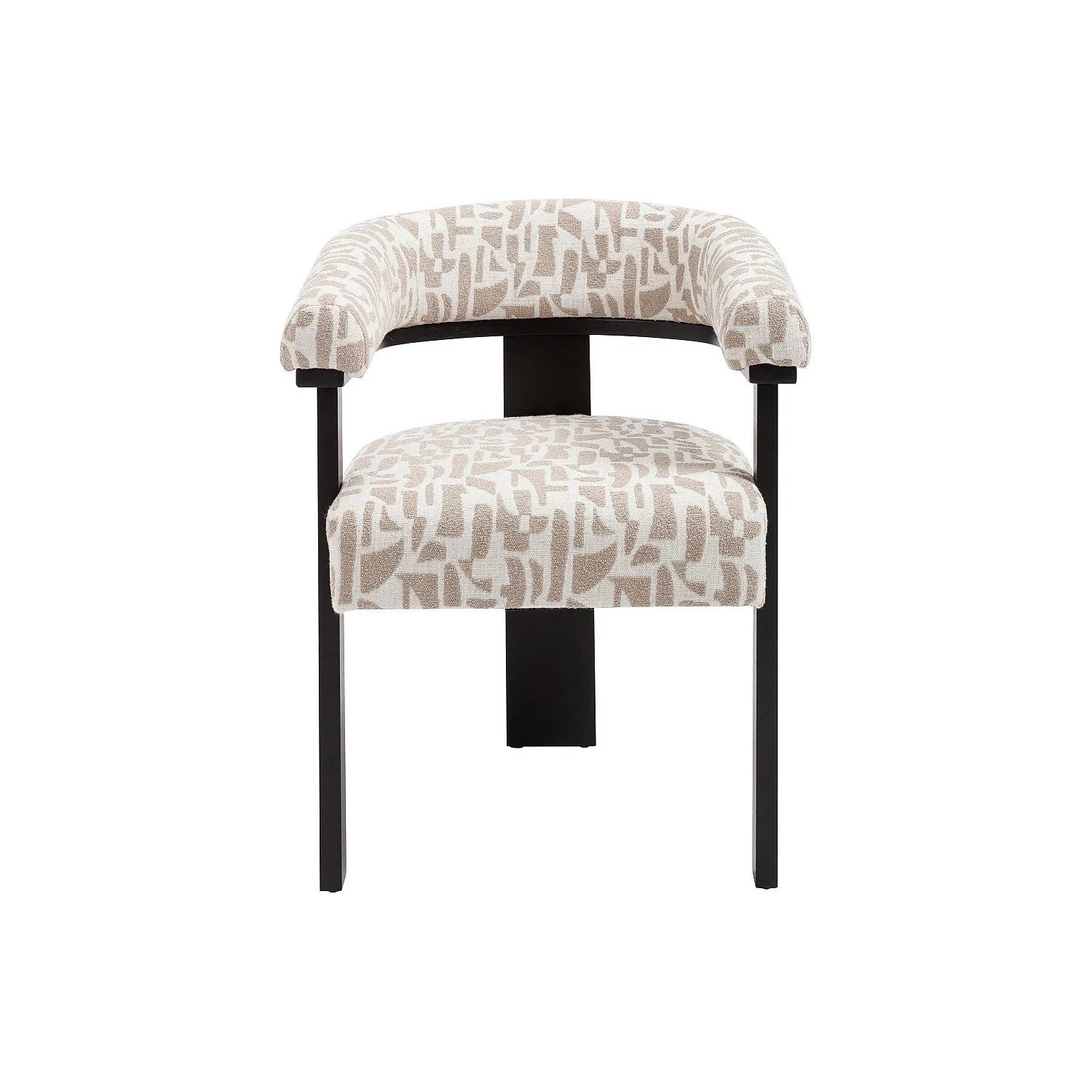 Vente-unique Stuhl Livelia Schwarz  Taupe  Cremefarben 64 cm