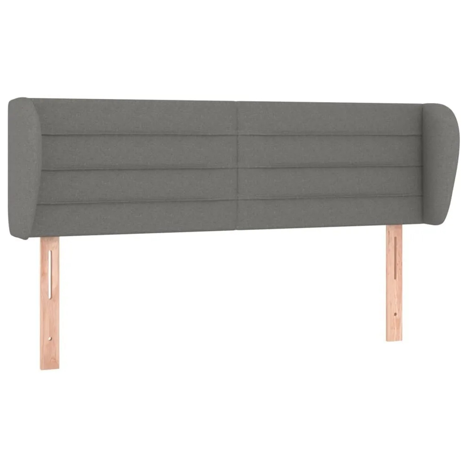 vidaXL Kopfteil mit Ohren Dunkelgrau 147x23x78/88 cm Stoff 3117283