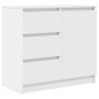 vidaXL Sideboard mit Schublade Weiß 71x35x65 cm Holzwerkstoff 861571