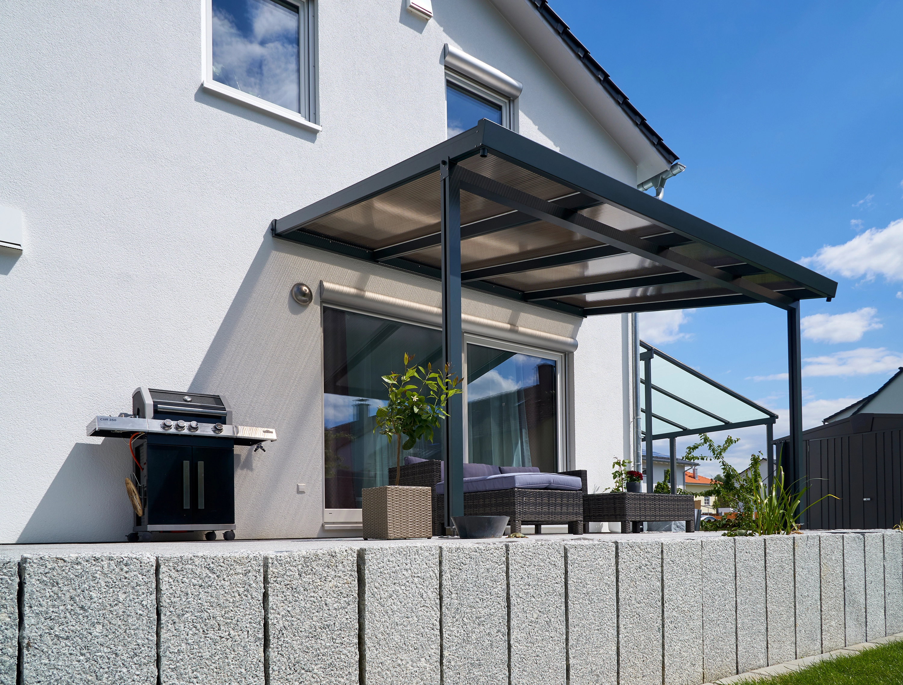 Terrassenüberdachung Premium (BxT) 410 cm bei Polycarbonat kaufen 306 x Anthrazit OBI cm Bronce