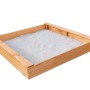 Quadratischer Promadino Sandkasten Multi Basis aus Kiefernholz, 140x140x22 cm.