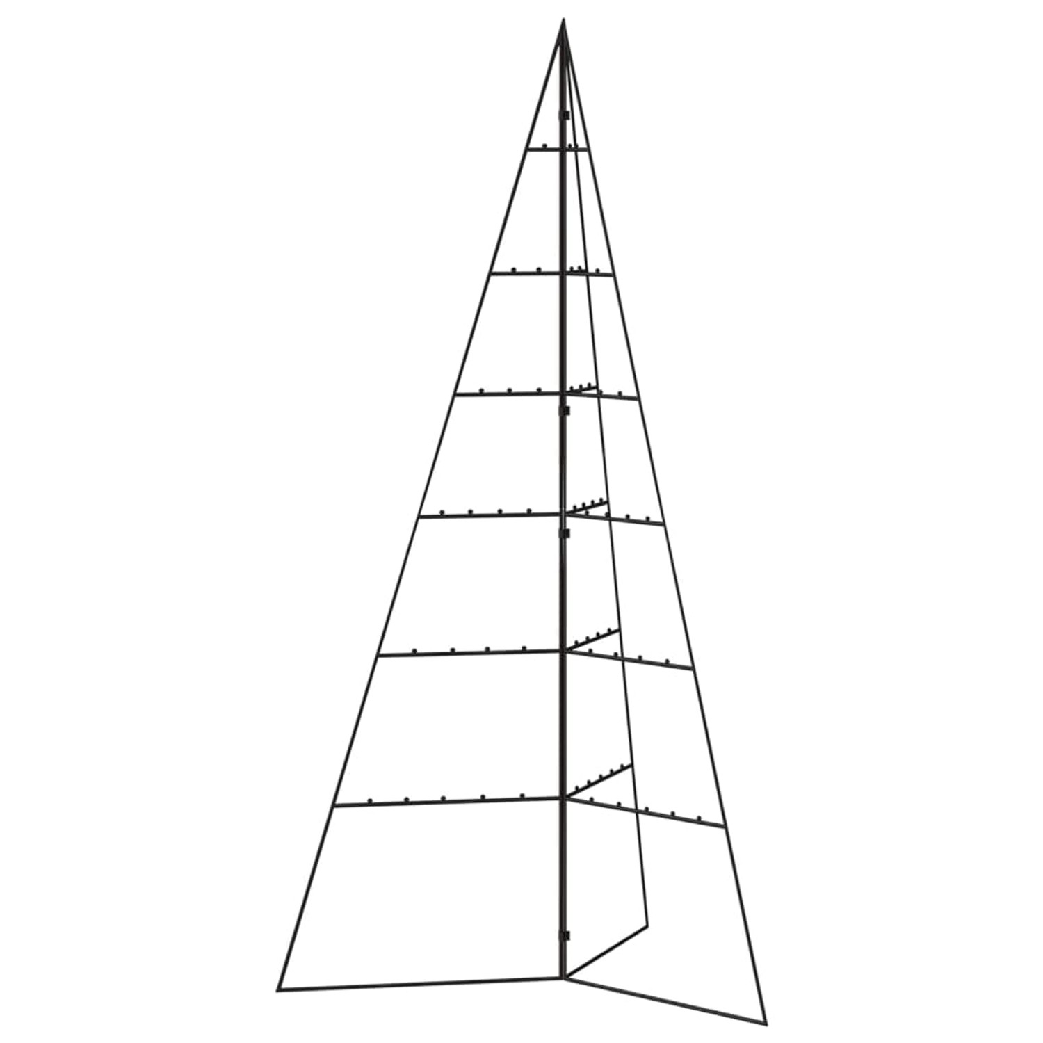 vidaXL Metall-Weihnachtsbaum für Dekorationen Schwarz 140 cm