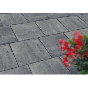 Diephaus Terrassenplatten Corso Quarzit, 40x40 cm, graue Gehwegplatten mit nuancierter Farbgebung.