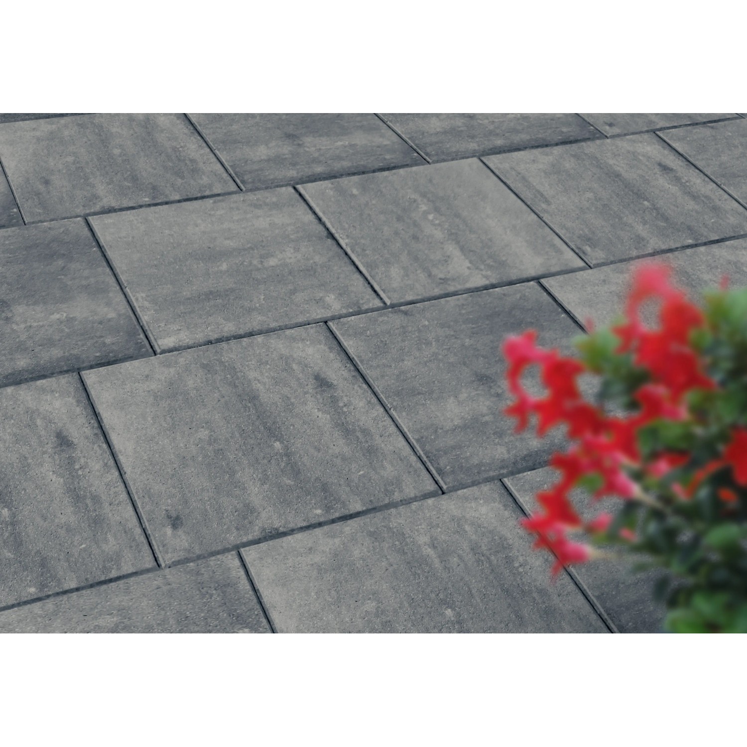 Diephaus Terrassenplatten Corso Quarzit, 40x40 cm, graue Gehwegplatten mit nuancierter Farbgebung.