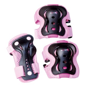 Muuwmi Protektoren-Set Pink Gr. S Handgelenk- Knie- Ellenbogenschoner Anatomische Passform High Impact Kappe