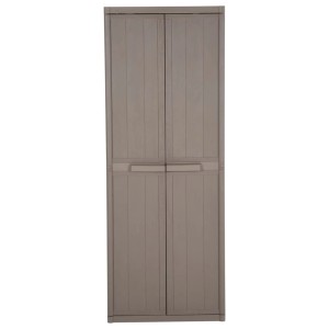 Brauner vidaXL Gartenschrank (65x45x172 cm) in Holzoptik. Büroschrank mit 4 Fächern.
