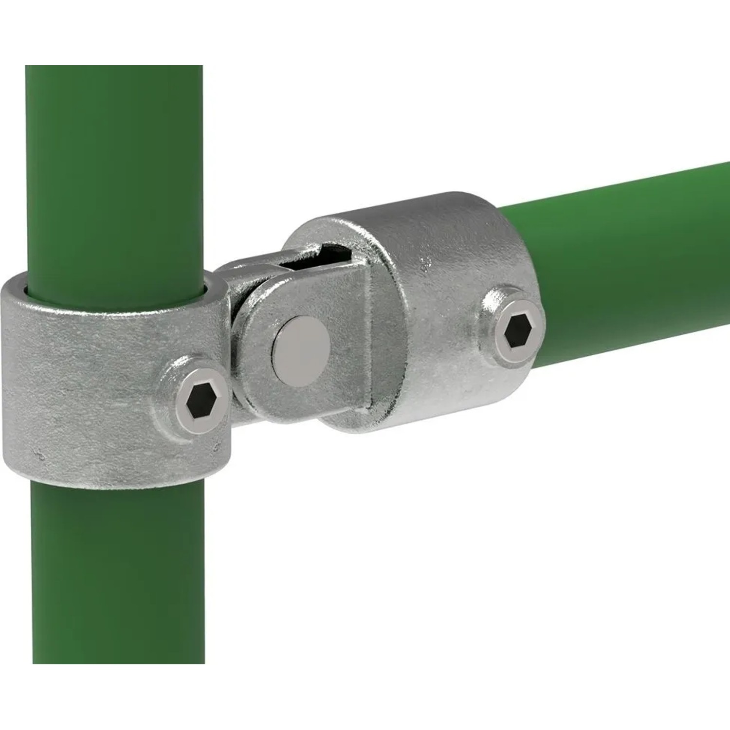 FeNau Rohrverbinder Gelenkstück Einfach Ø 48,3 mm 1 1/2 Zoll Temperguss Verzinkt 173D48