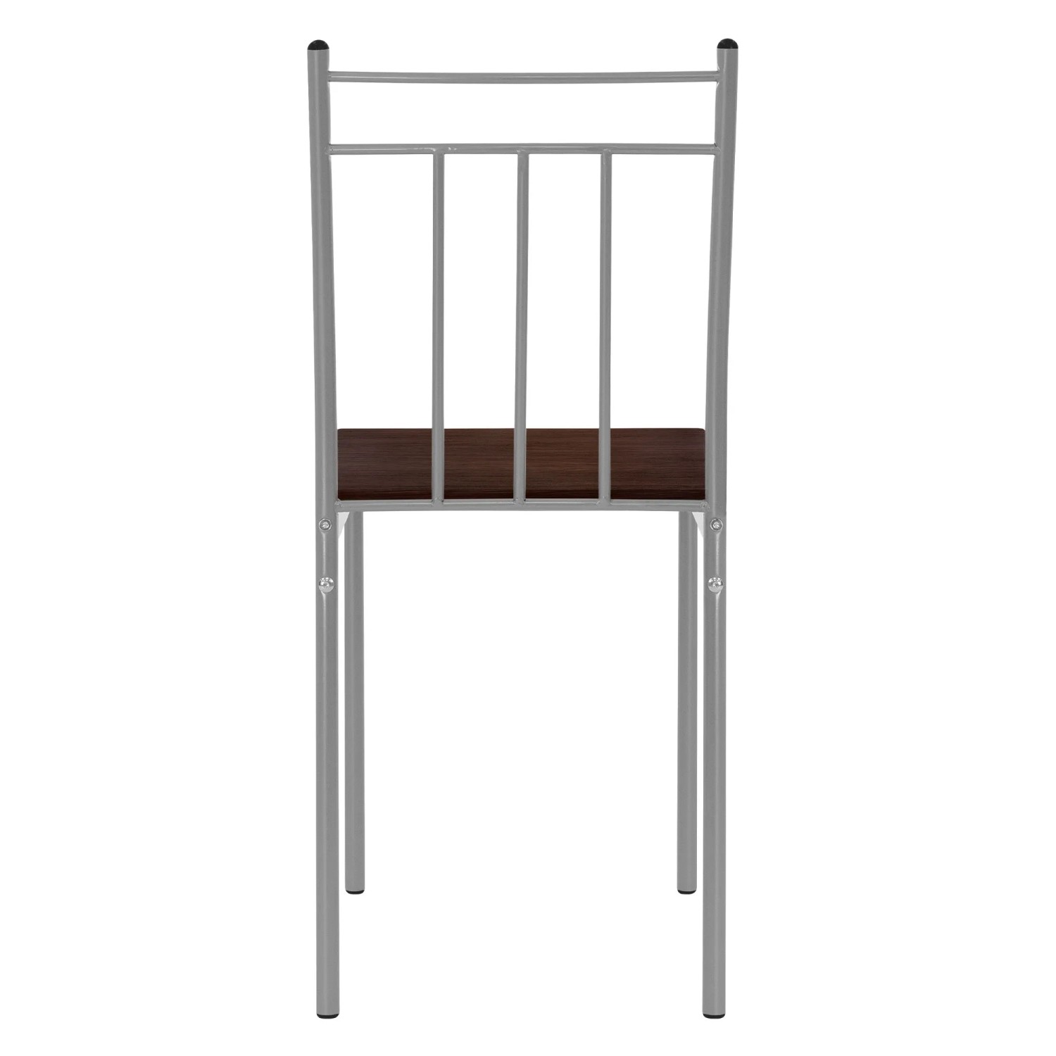 ML-Design Essgruppe, 5-tlg., Eiche Dunkel: Esstisch mit 4 Stühlen, Metallgestell, Holzdekor