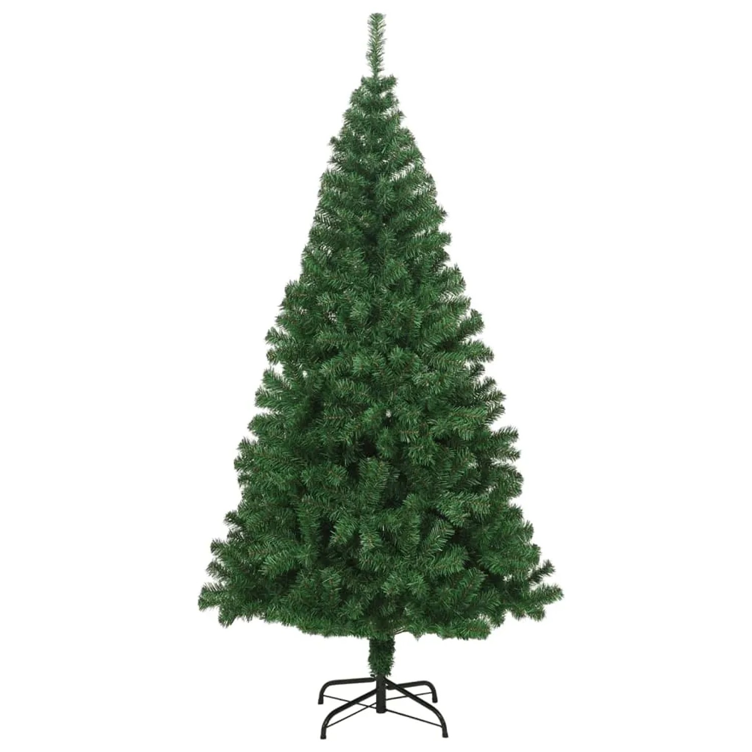 vidaXL Künstlicher Weihnachtsbaum mit Dicken Zweigen Grün 180 cm PVC 321035