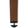 Verstellbarer Fußbodenschoner am Barhocker-Bein in Holz-Optik für stabilen Stand.