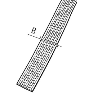 Beiger Conacord Rollladengurt, 15 mm breit, aus Polypropylen Multifil.