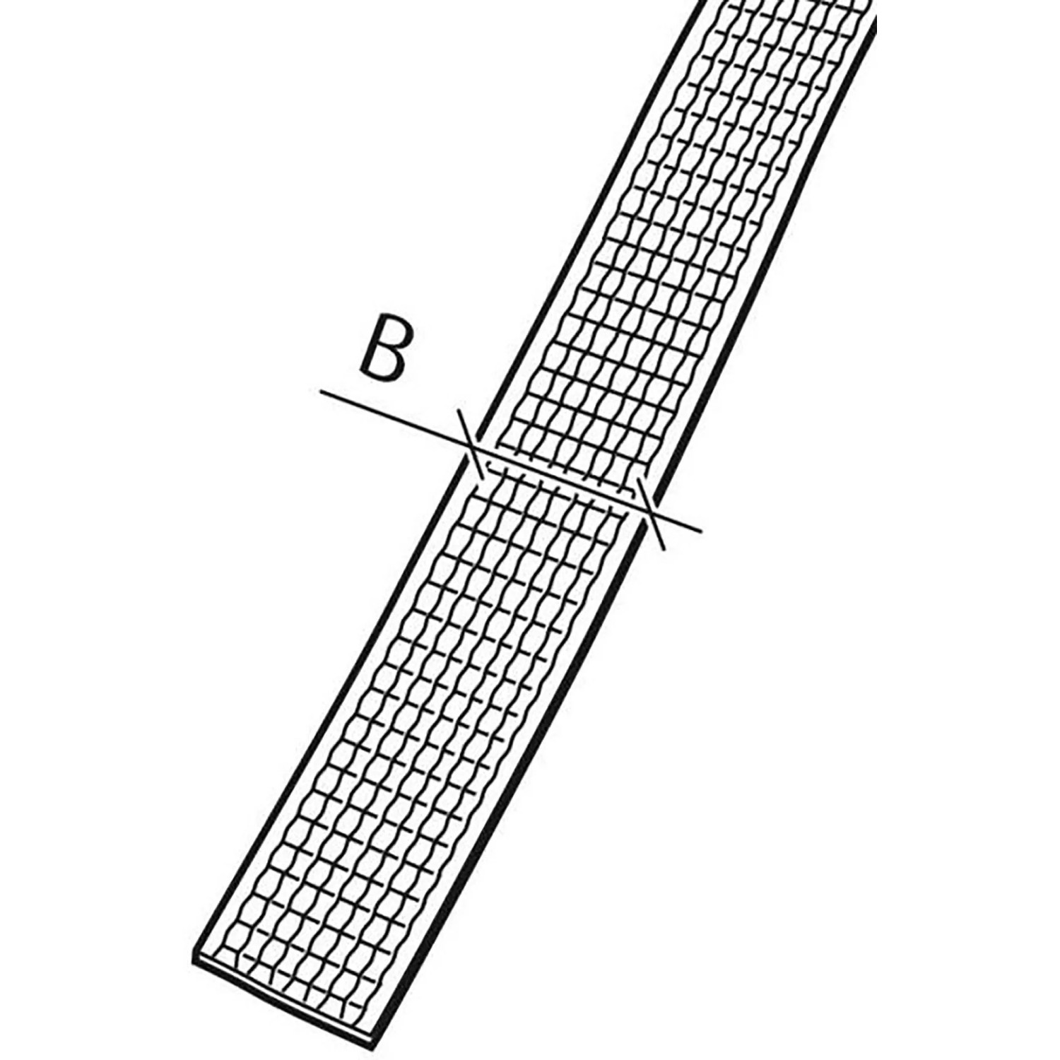 Beiger Conacord Rollladengurt, 15 mm breit, aus Polypropylen Multifil.
