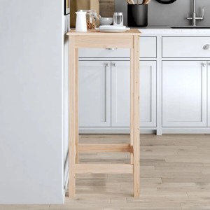 vidaXL Bartisch aus Kiefernholz, 50x50x110 cm, ideal für Küche oder Essbereich.