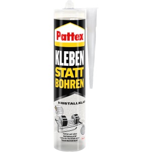 Pattex Kleben statt Bohren Kristallklar Montagekleber, 290g Kartusche.