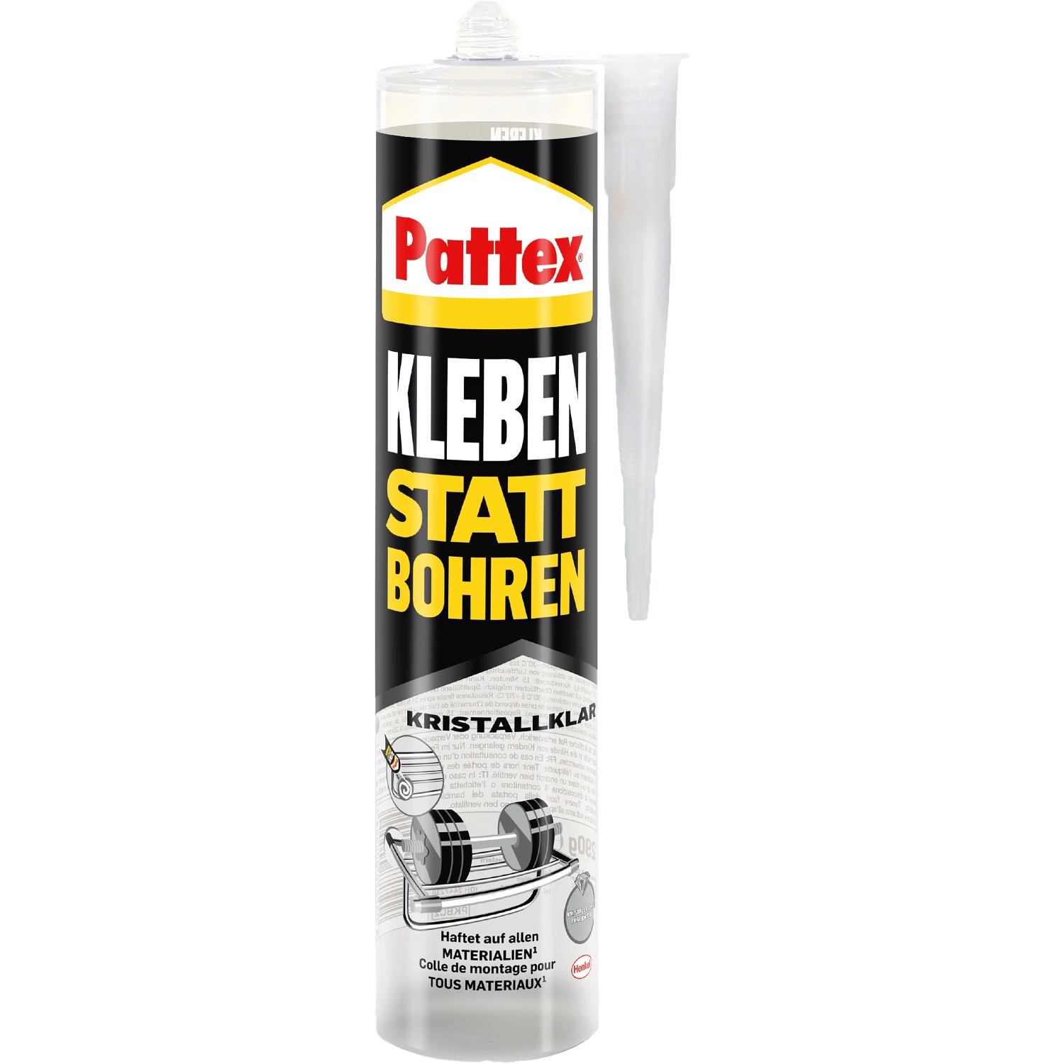 Pattex Kleben statt Bohren Kristallklar Montagekleber 290 g Kartusche