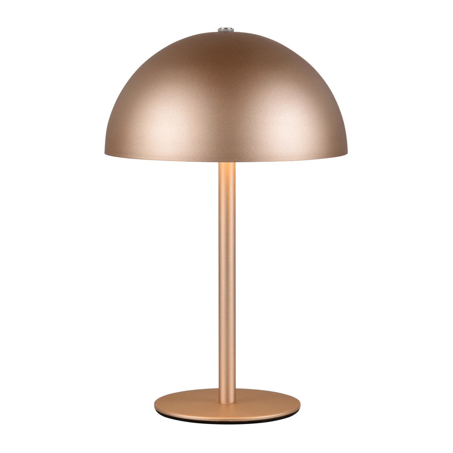 Moderne LED-Tischleuchte Munoz in Coffee, pilzförmiges Design. Dimmbar, Akku-betrieben.