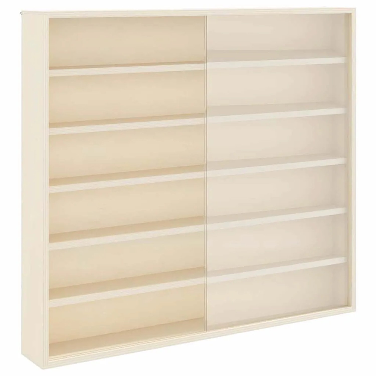 vidaXL Wanddisplay-Case mit Regal Beige 60 x 8,5 x 54 cm Sperrholz 42015626