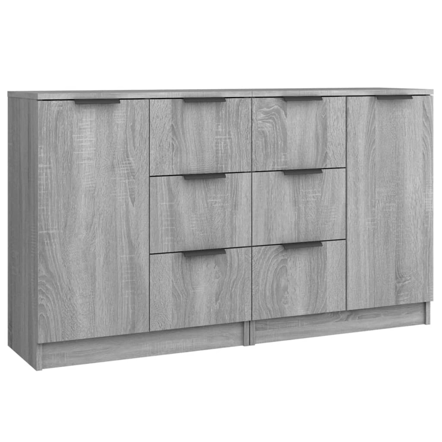 vidaXL Sideboards 2 Stk Grau Sonoma 60x30x70 cm Holzwerkstoff 3115794 günstig online kaufen