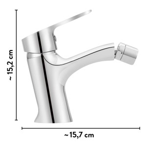 baliv Bidetarmatur BI-5620 Chrom. Glänzender Einhebelmischer mit beweglicher Düse für Bidet.