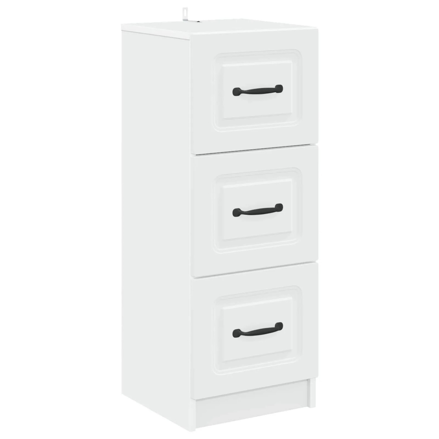 vidaXL Schubladenschrank Weiß 33 x 34,5 x 87 cm Holzwerkstoff 895765