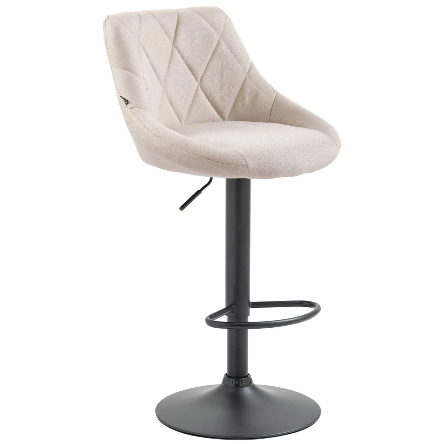 CLP Barhocker Lazio Stoff Creme/Schwarz