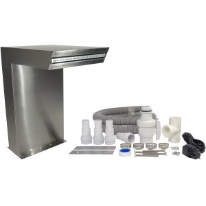 Ubbink Design Wasserfall Straight LED, Inox 316L mit blauen LEDs und Zubehör.