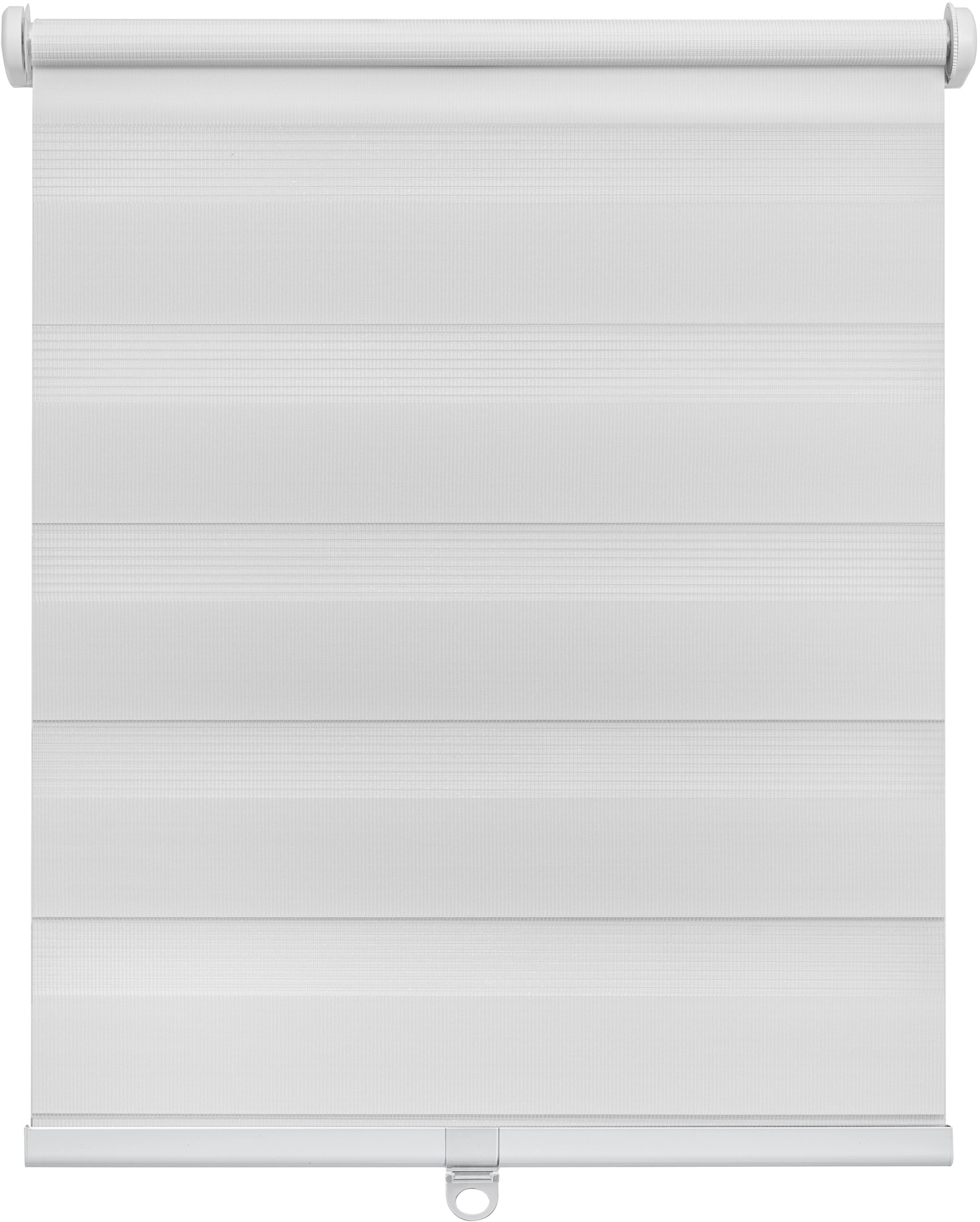 ondeco Duo Rollo Wave ohne Bohren, Klemmfix für Fenster innen,  Seitenzugrollo Klemmen Sichtschutz Sonnenschutz, lichtdurchlässig und  Blickdicht - Weiß - 60x160 cm
