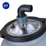 Gre Pool-Filter mit Aqualoon, 3,8 m³/h Durchfluss, Detailaufnahme des transparenten Deckels.