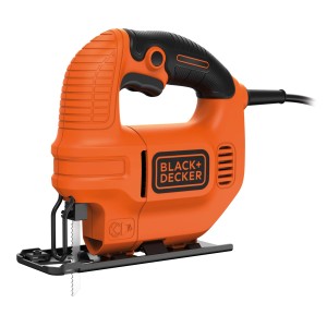 Black+Decker Stichsäge KS501, 400 W, orange-schwarz, für Holz-, Alu- und Stahlarbeiten.