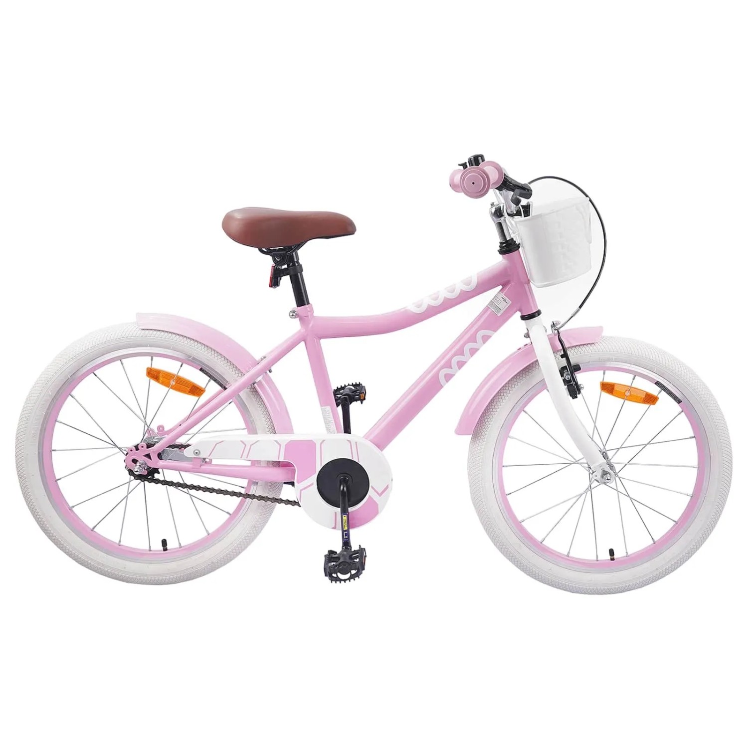 vidaXL Kinderfahrrad 18 Zoll für 5-7 Jahre Alt Hellrosa 42009540