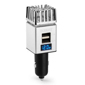 Technaxx Auto-Luftreiniger TX-130 mit 2 USB-Anschlüssen für die Innenausstattung.